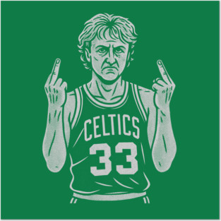 Larry Bird Middle Finger Posters and Art