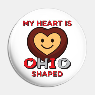 Cute Ohio Heart - The Buckeye State Love Pin