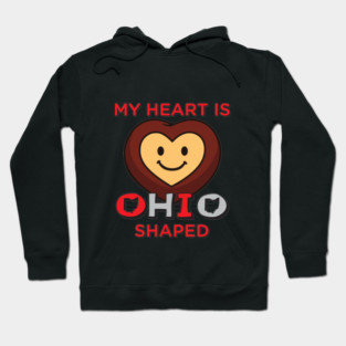 Cute Ohio Heart - The Buckeye State Love Hoodie