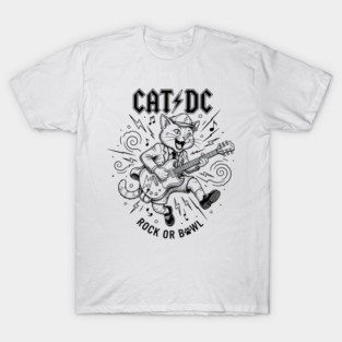 CAT/DC , AC/DC cat as angus young T-Shirt