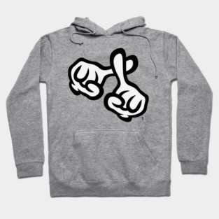 Crossed Fingers (Cross / Bible / Religion / POS / 2C) Hoodie