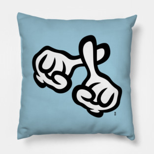 Crossed Fingers (Cross / Bible / Religion / POS / 2C) Pillow