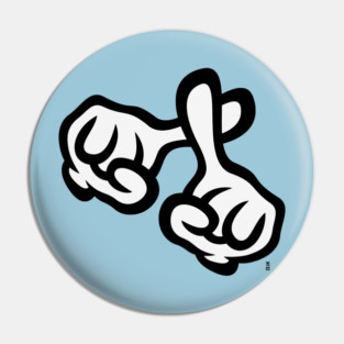 Crossed Fingers (Cross / Bible / Religion / POS / 2C) Pin