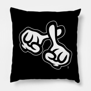 Crossed Fingers (Cross / Bible / Religion / NEG / 2C) Pillow