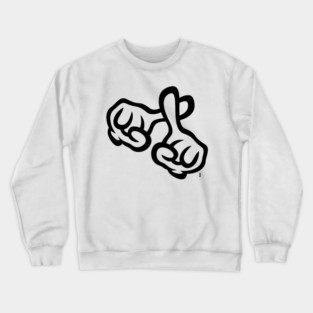 Crossed Fingers (Cross / Bible / Religion / 1C) Crewneck Sweatshirt