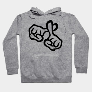 Crossed Fingers (Cross / Bible / Religion / 1C) Hoodie