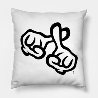 Crossed Fingers (Cross / Bible / Religion / 1C) Pillow