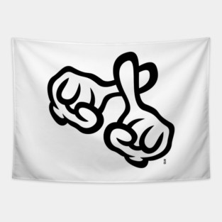 Crossed Fingers (Cross / Bible / Religion / 1C) Tapestry