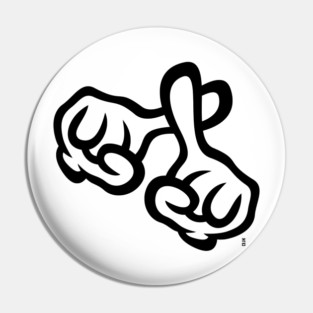 Crossed Fingers (Cross / Bible / Religion / 1C) Pin