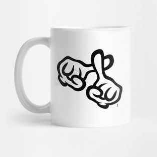 Crossed Fingers (Cross / Bible / Religion / 1C) Mug