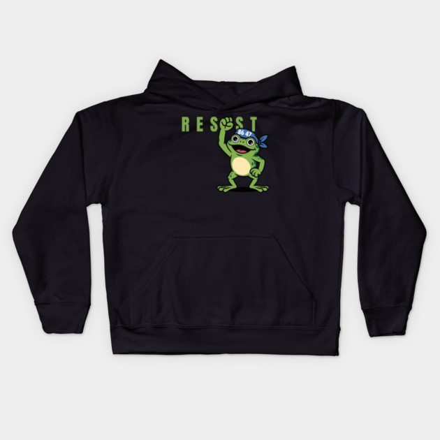 Portland-Frog Kids Hoodie by Creatifly Graphic Tees