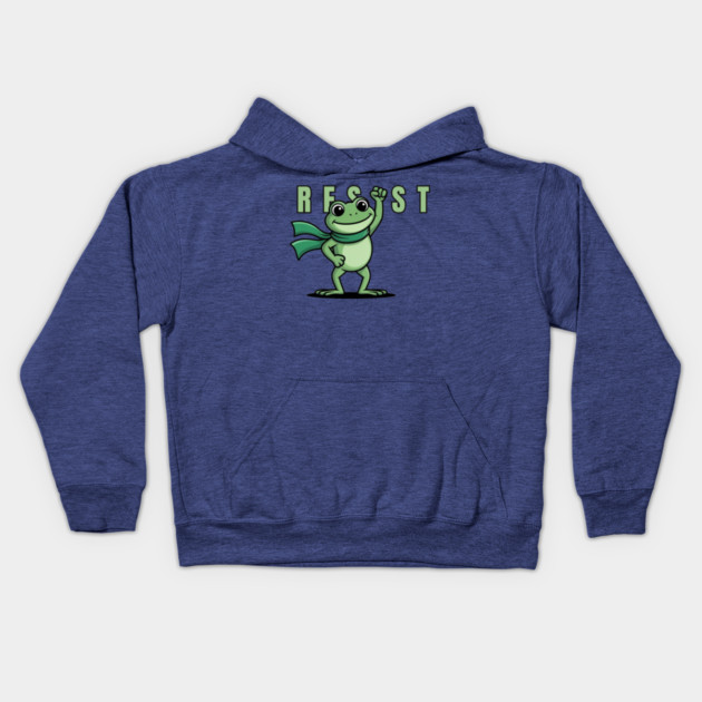 Portland-Frog Kids Hoodie by Creatifly Graphic Tees