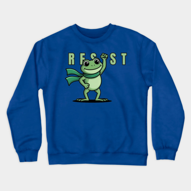 Portland-Frog Crewneck Sweatshirt by Creatifly Graphic Tees