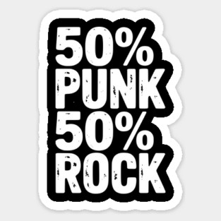 50% Punk 50% Rock Sticker