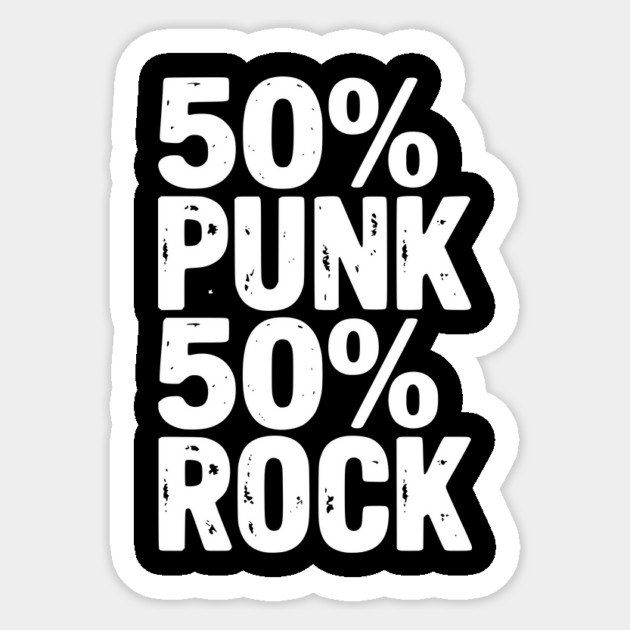 50% Punk 50% Rock Sticker by Frank Ring