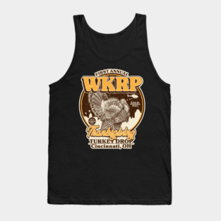 Wkrp Turkey Drop Front and Back Tank Top