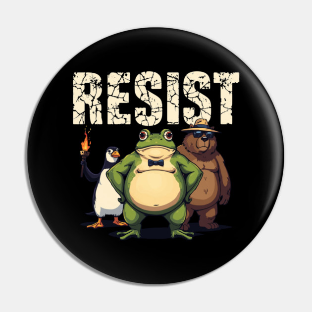 Portland-Frog Pin by Creatifly Graphic Tees