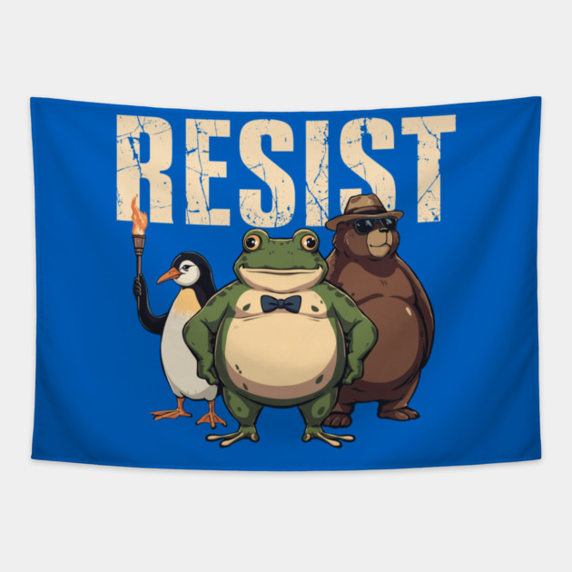 Portland-Frog Tapestry by Creatifly Graphic Tees