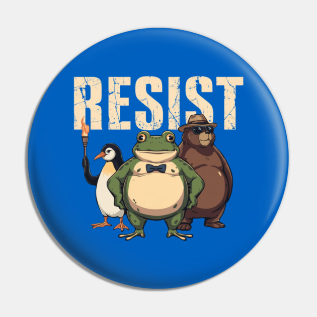 Portland-Frog Pin by Creatifly Graphic Tees