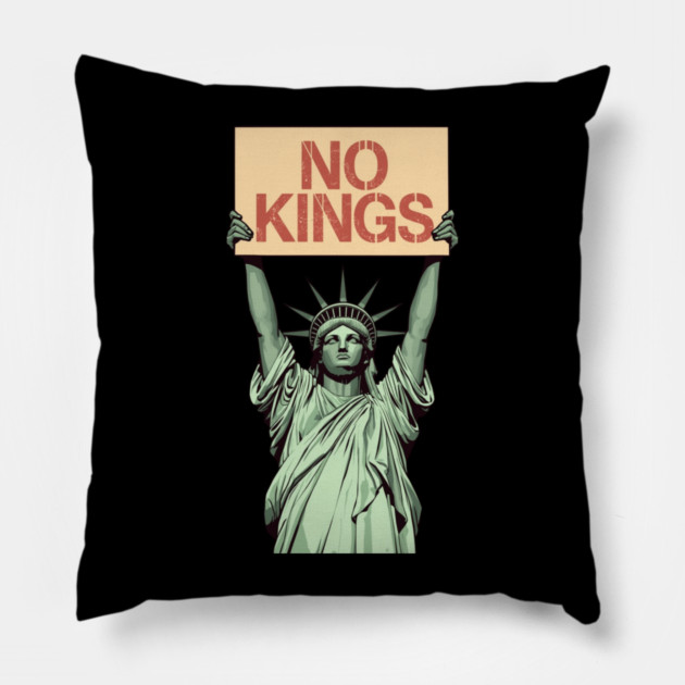 No-Kings Pillow by Creatifly Graphic Tees