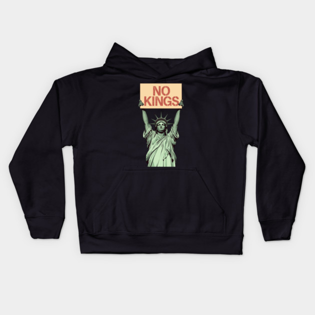 No-Kings Kids Hoodie by Creatifly Graphic Tees