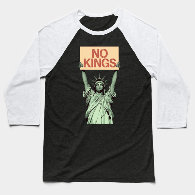No-Kings Baseball T-Shirt by Creatifly Graphic Tees