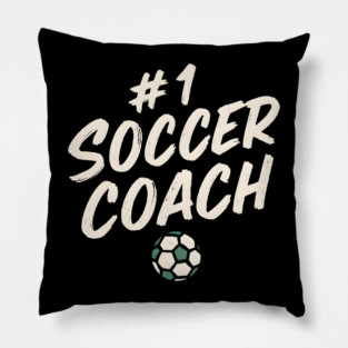 #1 Soccer Coach Design Gift for Sports Lovers Pillow