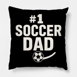 #1 Soccer Dad Soccer Ball Graphic Gift Pillow