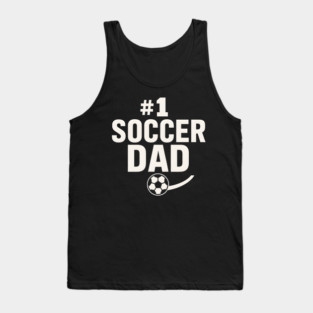 #1 Soccer Dad Soccer Ball Graphic Gift Tank Top