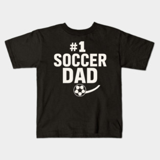 #1 Soccer Dad Soccer Ball Graphic Gift Kids T-Shirt