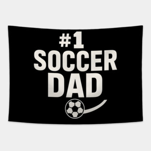 #1 Soccer Dad Soccer Ball Graphic Gift Tapestry