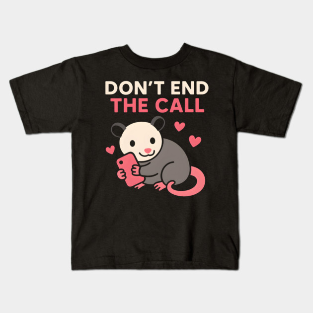 Don’t End the Call Cute Animal Phone Love Graphic Gift Kids T-Shirt by MakerMind8.2