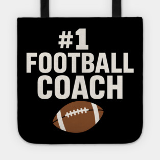 #1 Football Coach Gift Graphic for Sports Lovers Tote