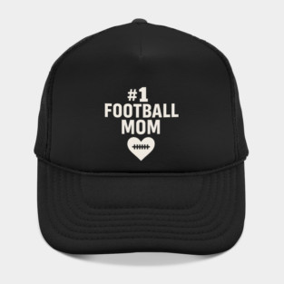 #1 Football Mom Gift Graphic for Sports Lovers Hat