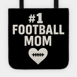 #1 Football Mom Gift Graphic for Sports Lovers Tote