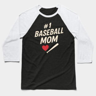 #1 Baseball Mom Gift Graphic for Sports Fans and Parents Baseball T-Shirt