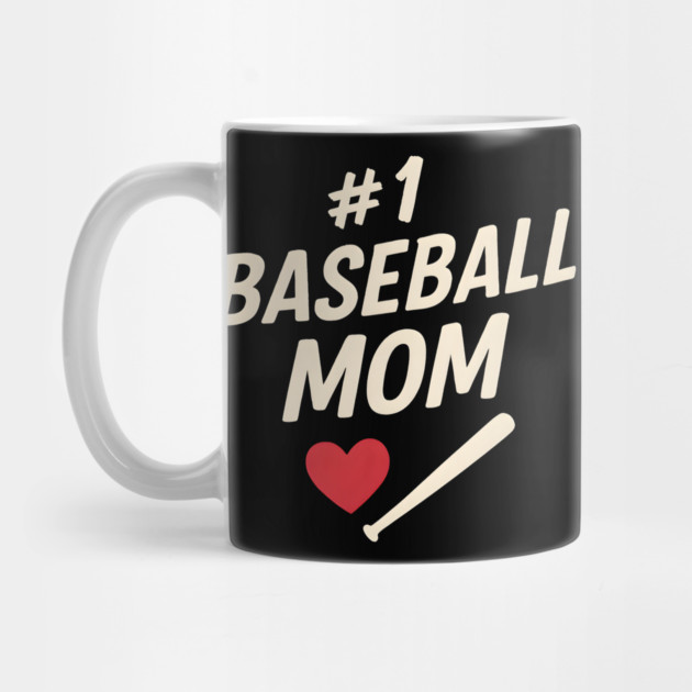 #1 Baseball Mom Gift Graphic for Sports Fans and Parents by MakerMind8.2