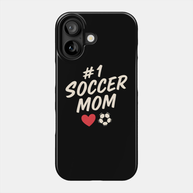 #1 Soccer Mom Heart Soccer Ball Graphic Gift Phone Case by MakerMind8.2