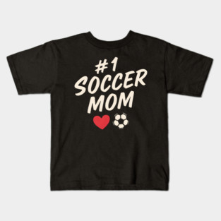 #1 Soccer Mom Heart Soccer Ball Graphic Gift Kids T-Shirt