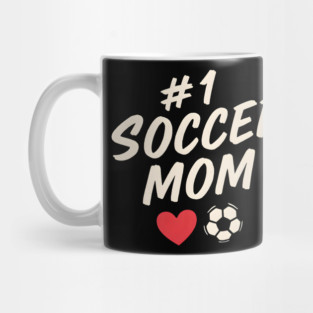 #1 Soccer Mom Heart Soccer Ball Graphic Gift Mug