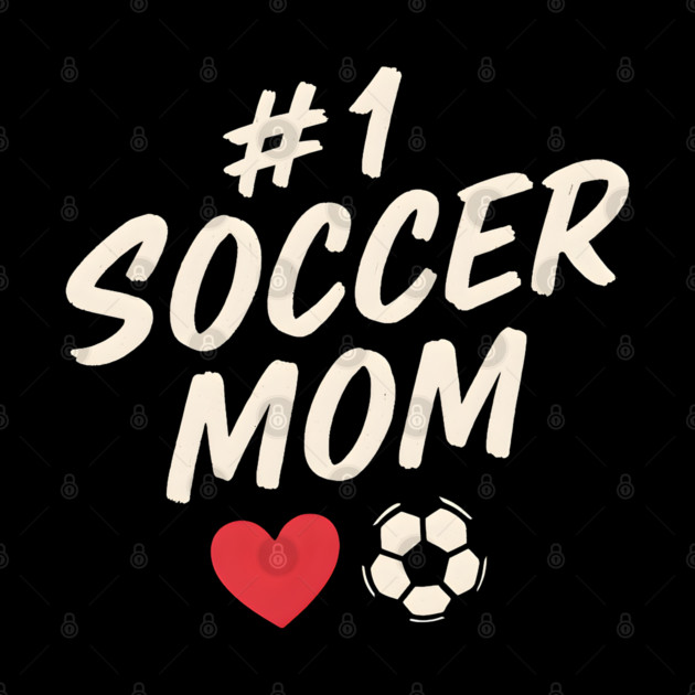 #1 Soccer Mom Heart Soccer Ball Graphic Gift by MakerMind8.2