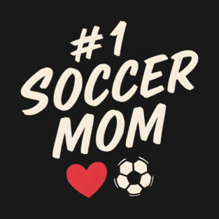 #1 Soccer Mom Heart Soccer Ball Graphic Gift T-Shirt