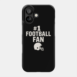 #1 Football Fan Gift Graphic for Sports Lovers Phone Case