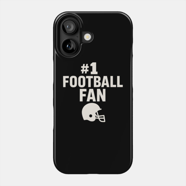 #1 Football Fan Gift Graphic for Sports Lovers Phone Case by MakerMind8.2