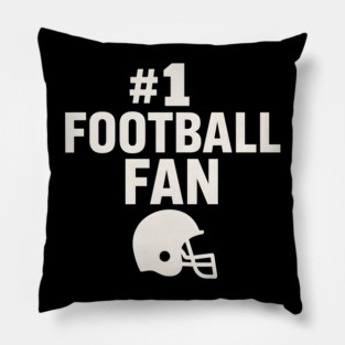 #1 Football Fan Gift Graphic for Sports Lovers Pillow