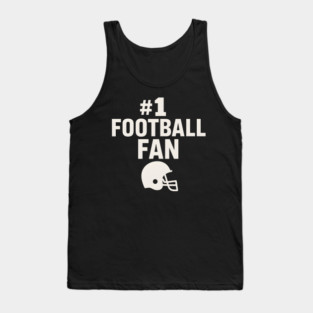 #1 Football Fan Gift Graphic for Sports Lovers Tank Top