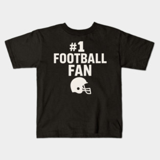 #1 Football Fan Gift Graphic for Sports Lovers Kids T-Shirt