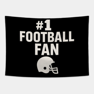 #1 Football Fan Gift Graphic for Sports Lovers Tapestry