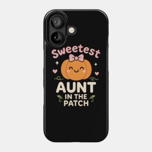 Sweetest Aunt in the Patch Cute Pumpkin Fall Graphic Gift Phone Case