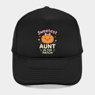 Sweetest Aunt in the Patch Cute Pumpkin Fall Graphic Gift Hat